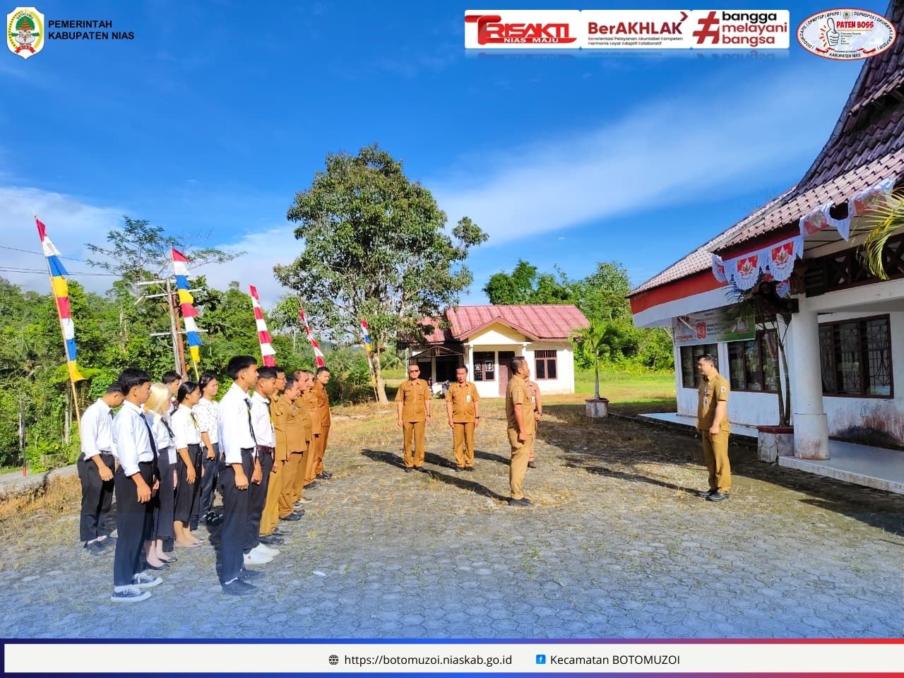 Pelaksanaan Apel Pagi Kantor Kecamatan Botomuzoi Kabupaten Nias - Selasa, 26 Agustus 2025