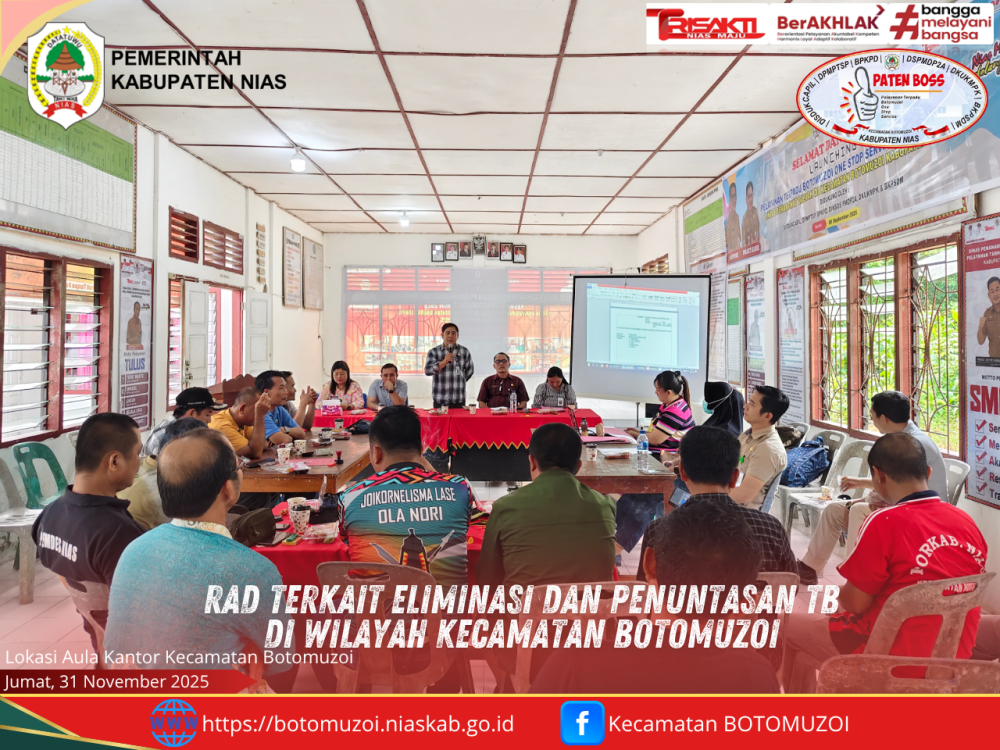 RAD terkait Eliminasi dan Penuntasan TB di Wilayah Kecamatan Botomuzoi