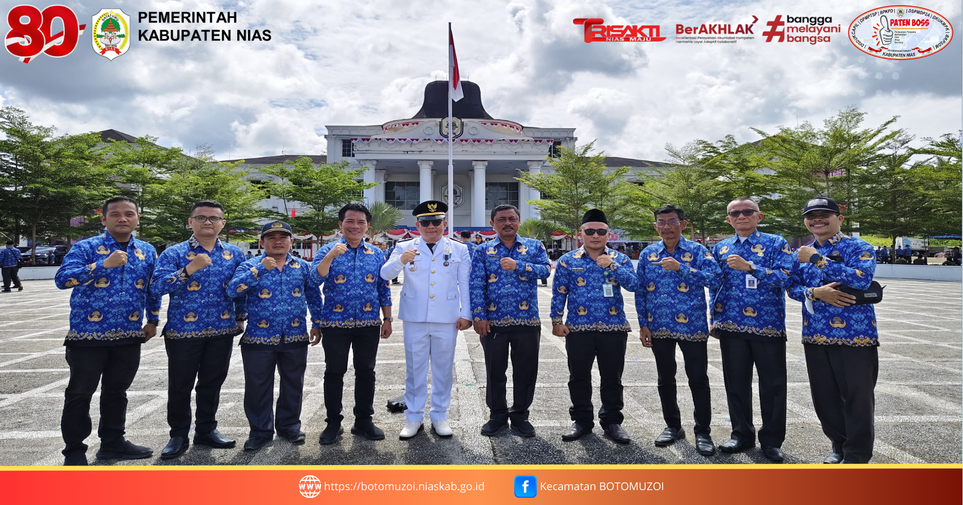 Upacara HUT ke 80 tingkat Kabupaten Nias
